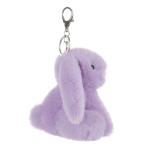 Cute Purple Bunny Plush Keychain for Kids