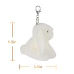 Apricot Lamb Plush Bunny Rabbit Keychain for Kids