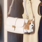 Cute Apricot Lamb Corgi Plush Keychain for Kids