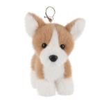 Cute Apricot Lamb Corgi Plush Keychain for Kids