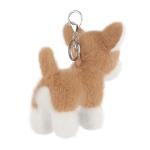 Cute Apricot Lamb Corgi Plush Keychain for Kids