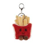 Cute Apricot Lamb Plush Keychain for Kids