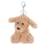 Adorable Apricot Lamb Plush Puppy Keychain Toy