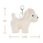 Cute Apricot Lamb Plush Keychain for Kids