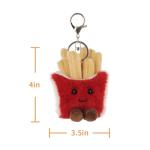 Cute Apricot Lamb Plush Keychain for Kids