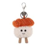 Cute Apricot Lamb Sushi Plush Keychain for Kids