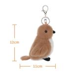 Apricot Lamb Sparrow Soft Plush Keychain Toy