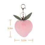 Cute Apricot Lamb Plush Keychain for Kids