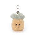 Cute Apricot Lamb Pineapple Plush Keychain Toy