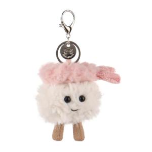 Cute Apricot Lamb Shrimp Sushi Plush Keychain