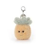 Cute Apricot Lamb Pineapple Plush Keychain Toy