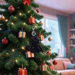 Apricot Lamb Labrador Dog Plush Keychain