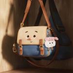 Cute Apricot Lamb Shrimp Sushi Plush Keychain