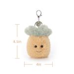Cute Apricot Lamb Pineapple Plush Keychain Toy