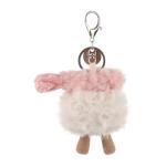 Cute Apricot Lamb Shrimp Sushi Plush Keychain