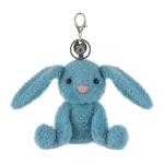 Blue Velvet Bunny Keychain Plush Toy for Kids