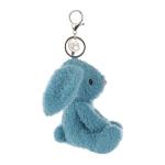 Blue Velvet Bunny Keychain Plush Toy for Kids