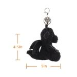 Cute Apricot Lamb Dragon Plush Keychain for Kids