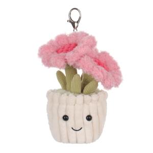 Cute Apricot Lamb Plush Keychain for Kids