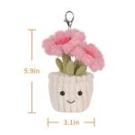 Cute Apricot Lamb Plush Keychain for Kids
