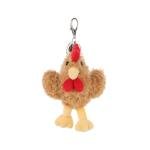 Cute Apricot Lamb Rooster Plush Keychain for Kids
