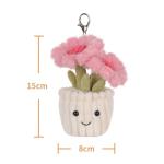 Cute Apricot Lamb Plush Keychain for Kids