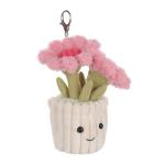 Cute Apricot Lamb Plush Keychain for Kids
