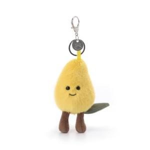 Cute Apricot Lamb Plush Keychain for Kids