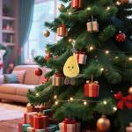 Cute Apricot Lamb Plush Keychain for Kids