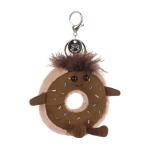 Cute Apricot Lamb Donut Plush Keychain for Kids