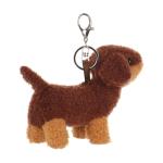 Cute Velvet Dachshund Plush Keychain Charm