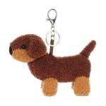 Cute Velvet Dachshund Plush Keychain Charm