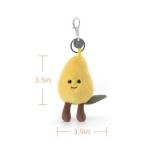 Cute Apricot Lamb Plush Keychain for Kids