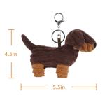 Cute Apricot Lamb Dog Plush Keychain Charm