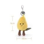 Cute Apricot Lamb Plush Keychain for Kids