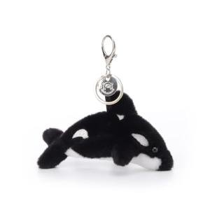 Apricot Lamb Killer Whale Plush Keychain for Kids