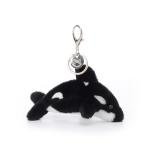 Apricot Lamb Killer Whale Plush Keychain for Kids