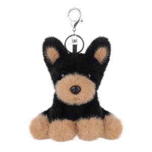 Cute Apricot Lamb Puppy Plush Keychain Charm