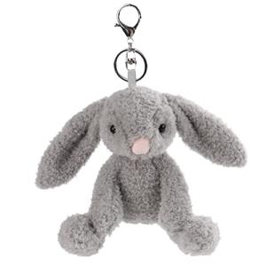 Apricot Lamb Bunny Plush Keychain for Kids