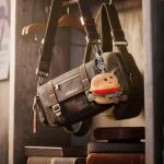 Cute Apricot Lamb Burger Plush Keychain for Kids