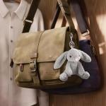 Apricot Lamb Bunny Plush Keychain for Kids