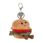 Cute Apricot Lamb Burger Plush Keychain for Kids