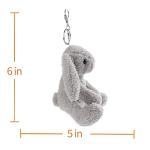 Apricot Lamb Bunny Plush Keychain for Kids