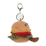 Cute Apricot Lamb Burger Plush Keychain for Kids