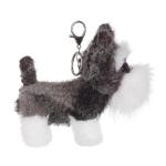 Cute Schnauzer Plush Keychain for Kids
