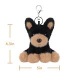 Cute Apricot Lamb Puppy Plush Keychain Charm