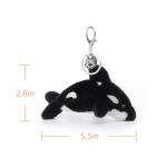 Apricot Lamb Killer Whale Plush Keychain for Kids