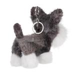 Cute Schnauzer Plush Keychain for Kids