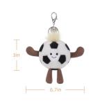 Apricot Lamb Football Plush Keychain for Kids