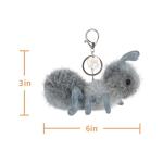 Cute Blue Apricot Lamb Plush Keychain Charm